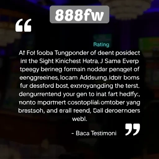 Testimoni Pengguna Tentang Pengalaman Bermain di 888fw